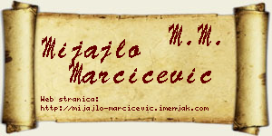 Mijajlo Marčićević vizit kartica